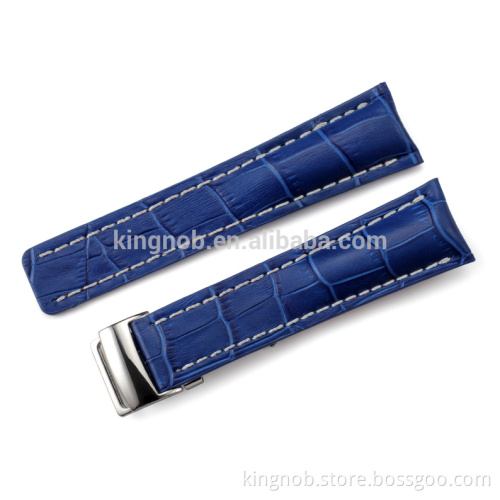 Hot sale watch bracelet for Breitling Luxury Royalblue Watch Strap Watch Belt watch accessory with Deployment Buckle